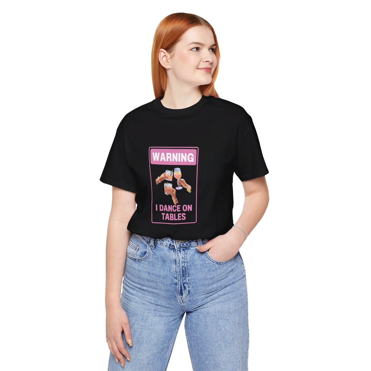 πΊπ Unleash Your Inner Party Animal with Our "Warning I Dance on Tables" T-Shirt! ππΊ Short Sleeve Tee