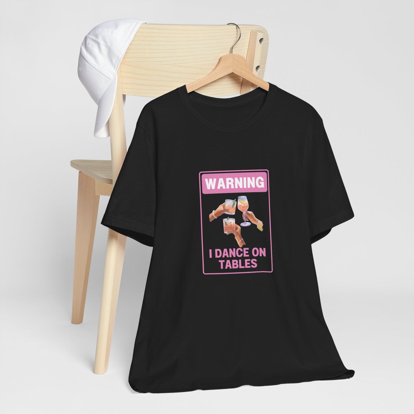 πΊπ Unleash Your Inner Party Animal with Our "Warning I Dance on Tables" T-Shirt! ππΊ Short Sleeve Tee