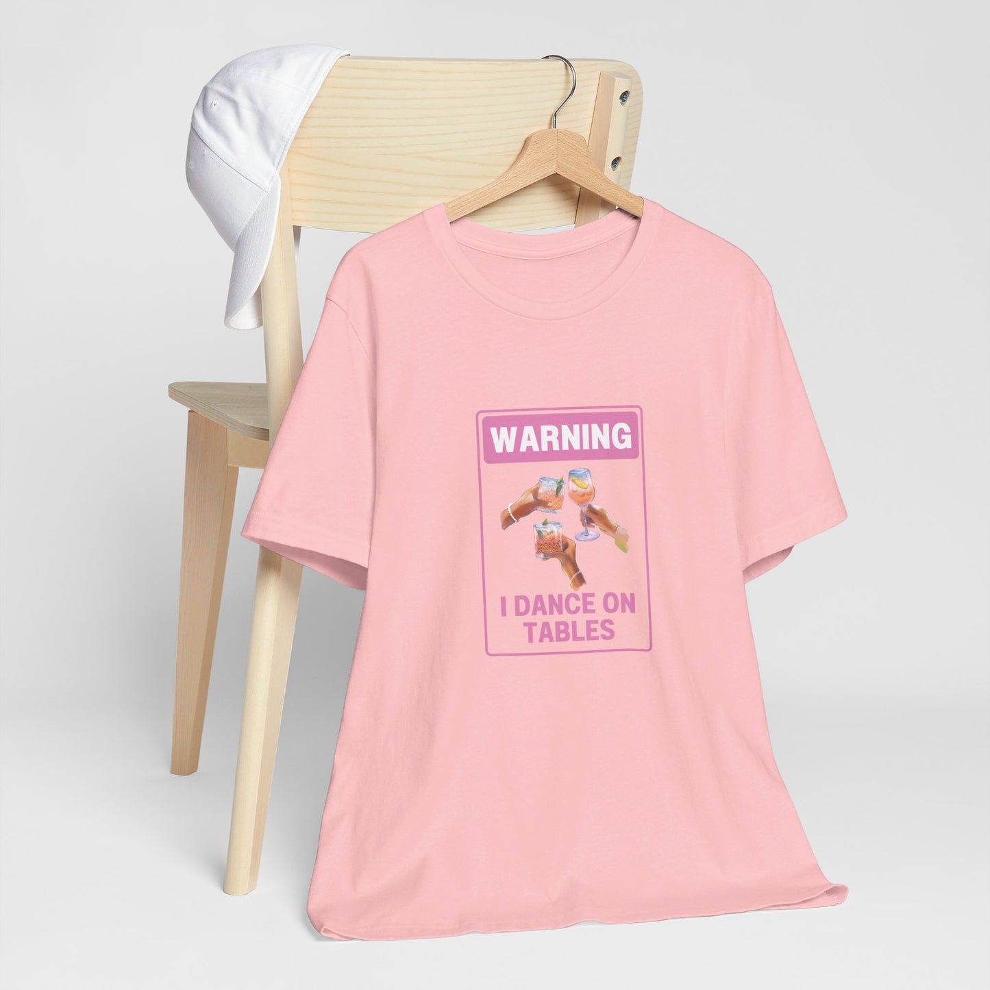 πΊπ Unleash Your Inner Party Animal with Our "Warning I Dance on Tables" T-Shirt! ππΊ Short Sleeve Tee