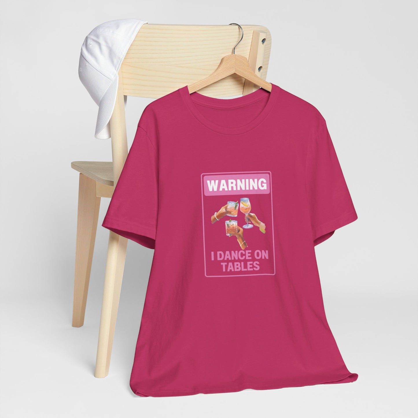 πΊπ Unleash Your Inner Party Animal with Our "Warning I Dance on Tables" T-Shirt! ππΊ Short Sleeve Tee