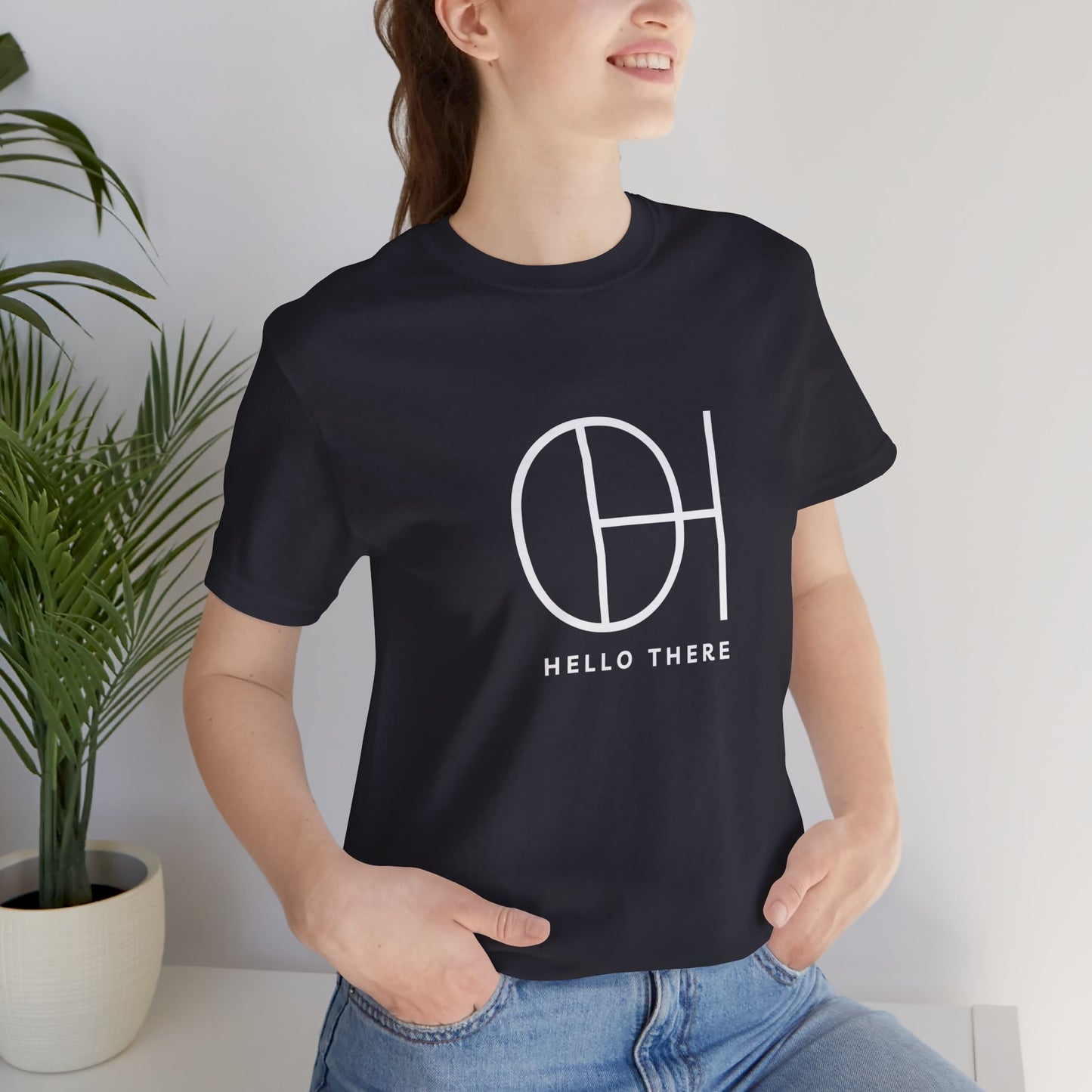 Copy of "Oh, Hello There" by Blakely Bering Unisex Jersey Short Sleeve Tee