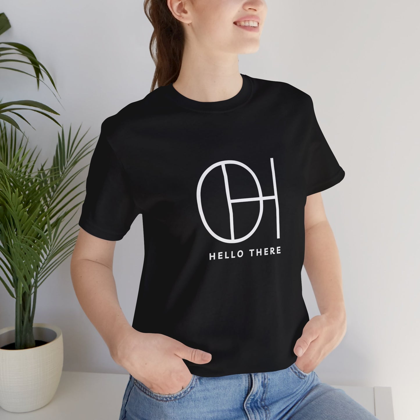 Copy of "Oh, Hello There" by Blakely Bering Unisex Jersey Short Sleeve Tee