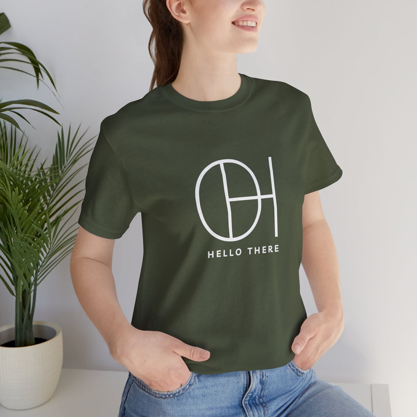 Copy of "Oh, Hello There" by Blakely Bering Unisex Jersey Short Sleeve Tee