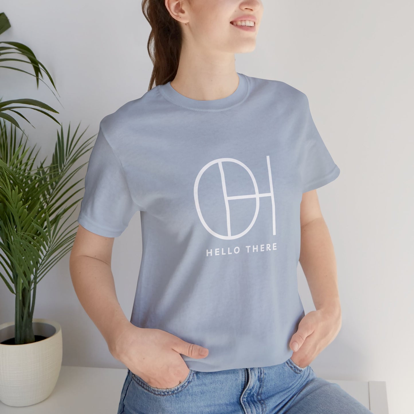 Copy of "Oh, Hello There" by Blakely Bering Unisex Jersey Short Sleeve Tee