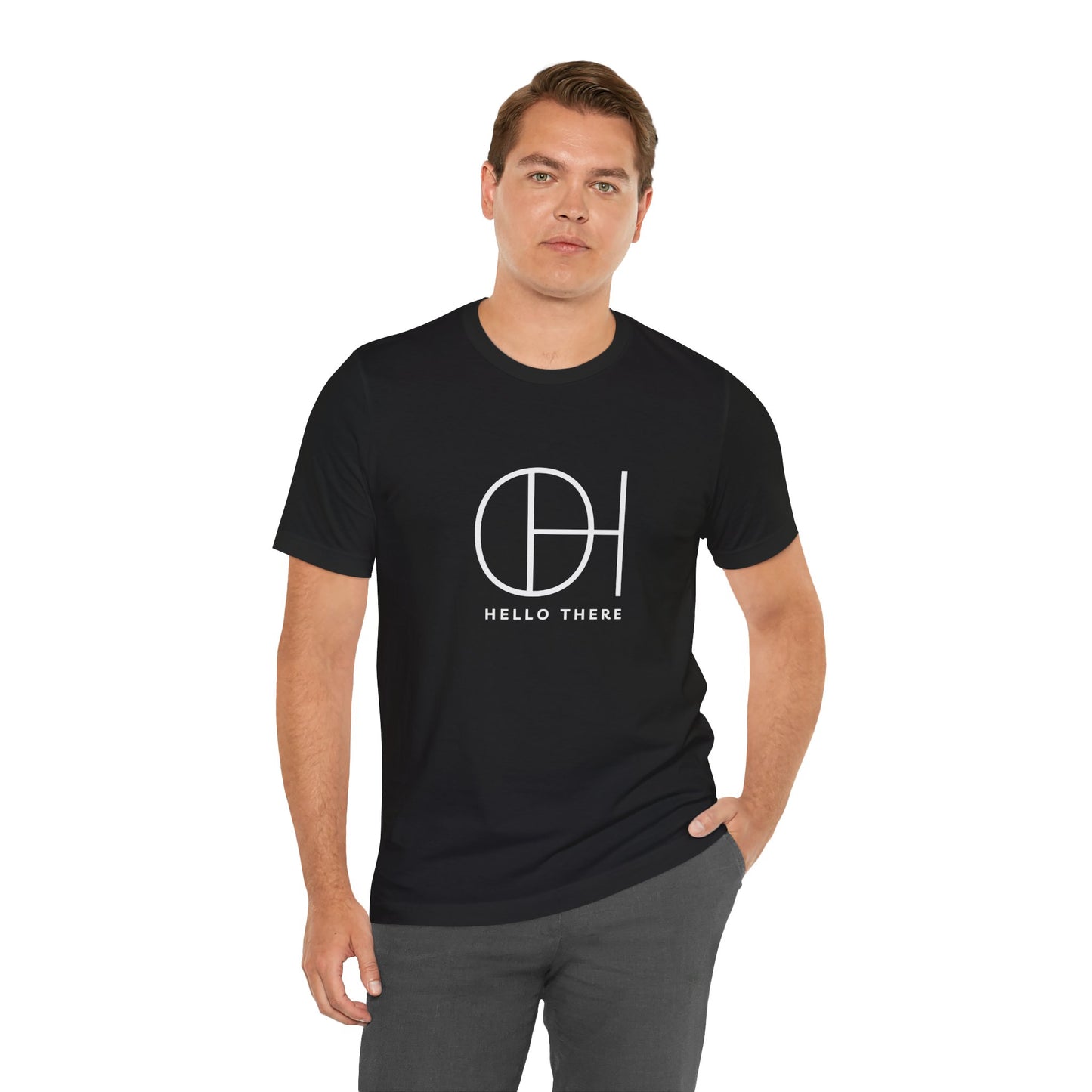 Copy of "Oh, Hello There" by Blakely Bering Unisex Jersey Short Sleeve Tee